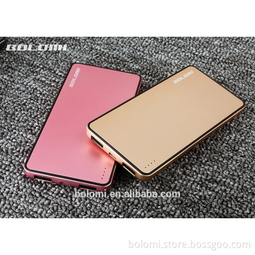 Aluminum alloy external battery power bank with 8000mah